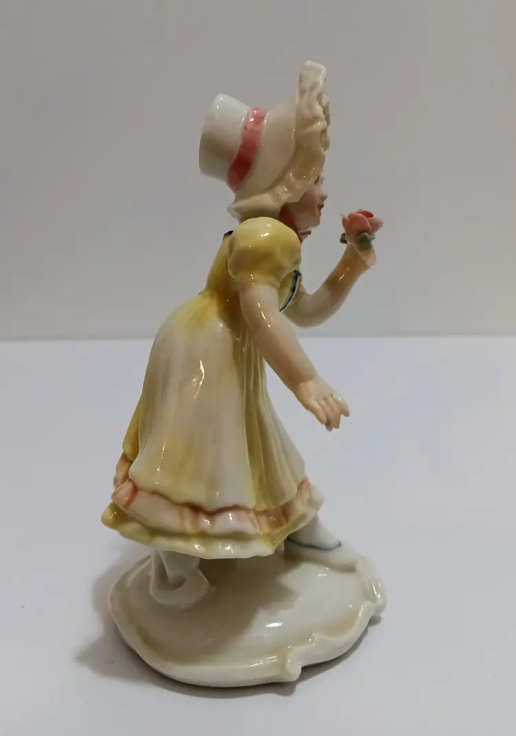 Karl Ens, Volkstedt Figurine of Girl in a Bonnet