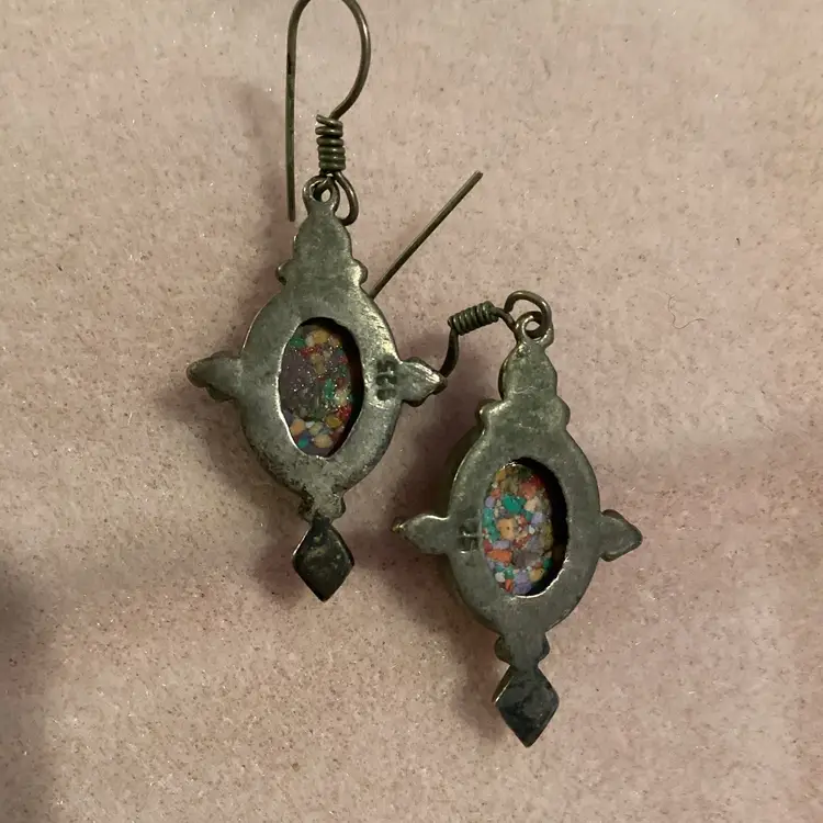 925 Mosaic Jasper Dangles