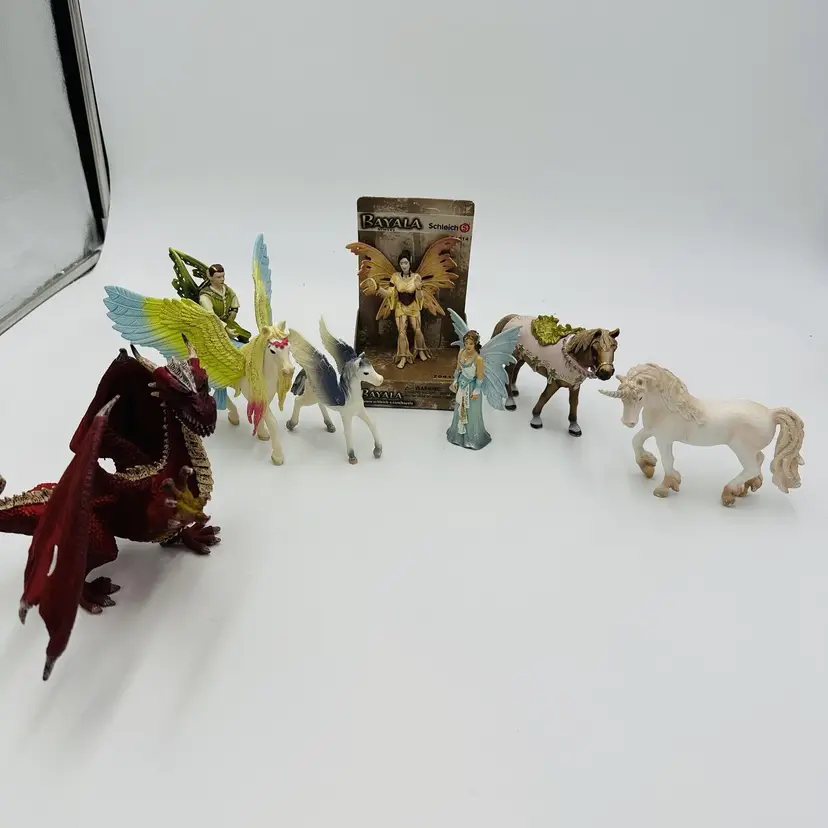 Schleich Fantasy Lot Figurines Toys Fairies Dragon Unicorn Pegasus Germany 8 Pcs