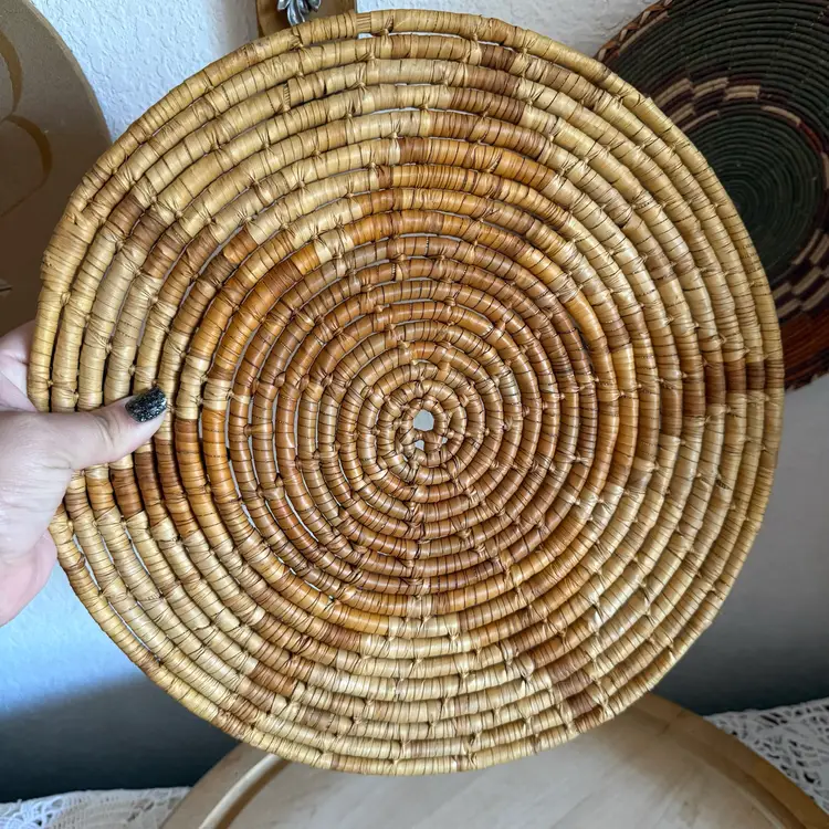 Vintage Hand Woven Star Trivet Southwestern Coiled Hot Pad