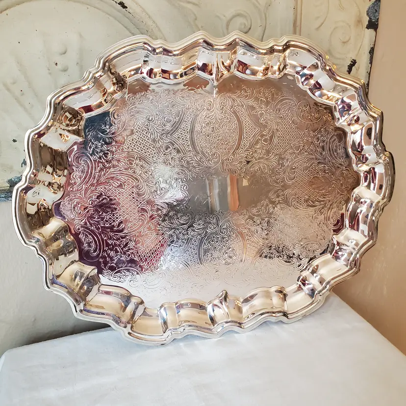 Silver Plated Serving Tray F.B Rogers Silver Co