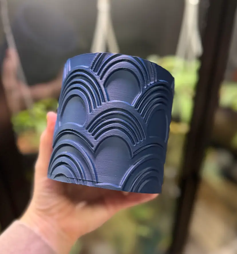 #37 3D printed pot no drainage 4 x 4.5