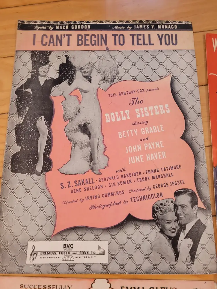 Vintage Sheet Music 5 pieces