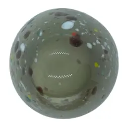 Egg Shaped Multi Color Frit Paperweight Sits Straight Up Or Leans At An Angle