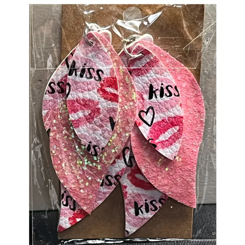 Earring As Picture Faux Leather