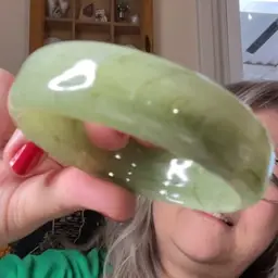 #01 - Light Green Vintage Plastic Bracelet