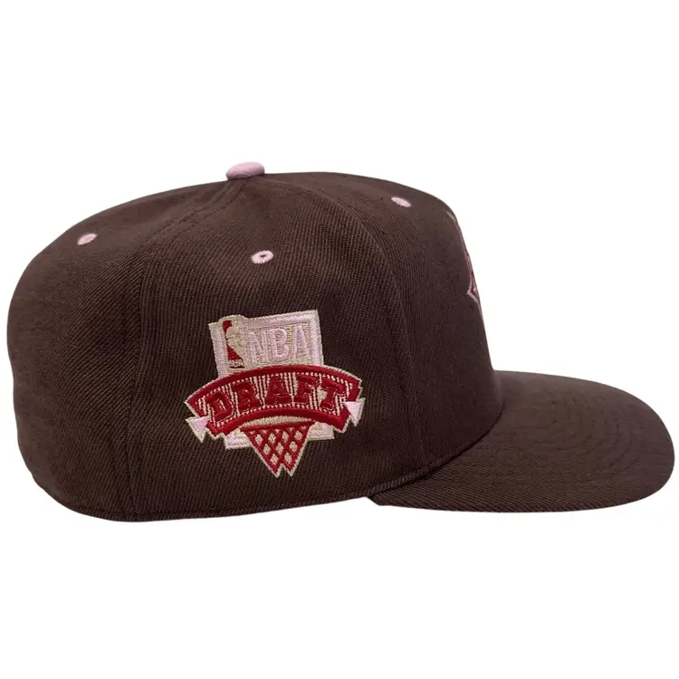 Utah Jazz NBA Draft Brown Sugar Bacon by Mitchell & Ness Fitted Hat - 7 1/2