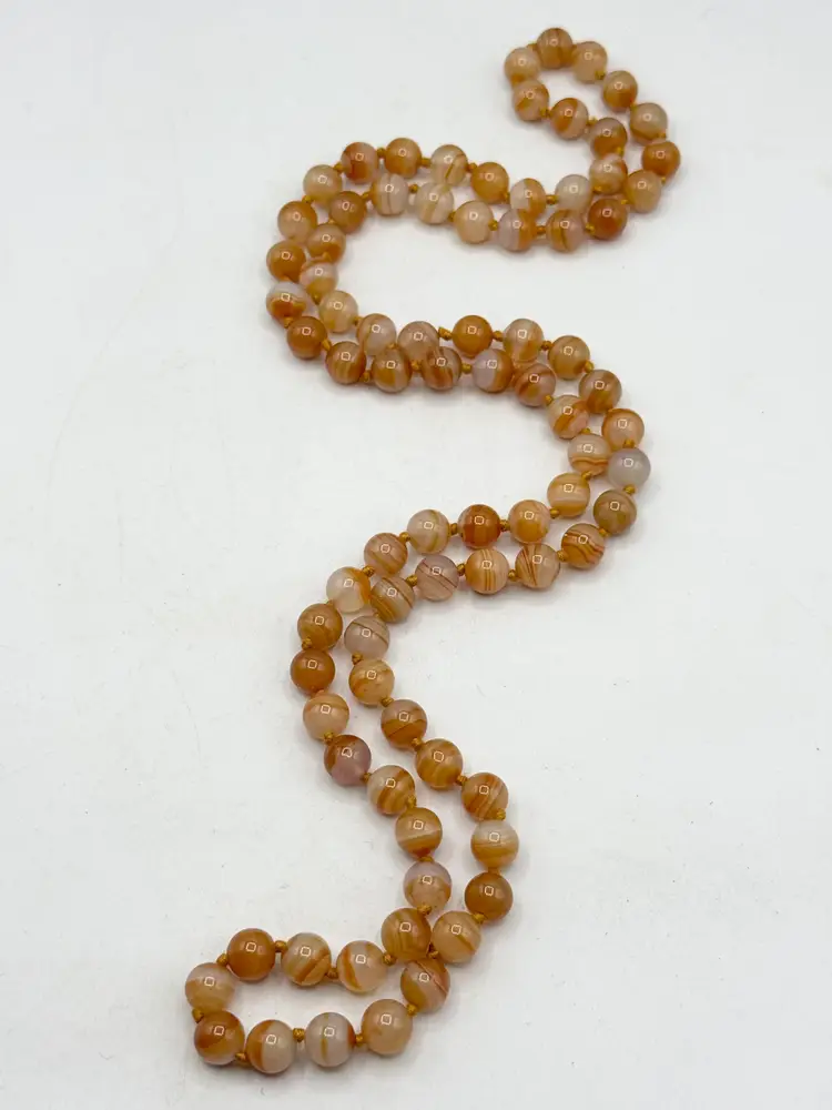 Vintage stone beaded long necklace