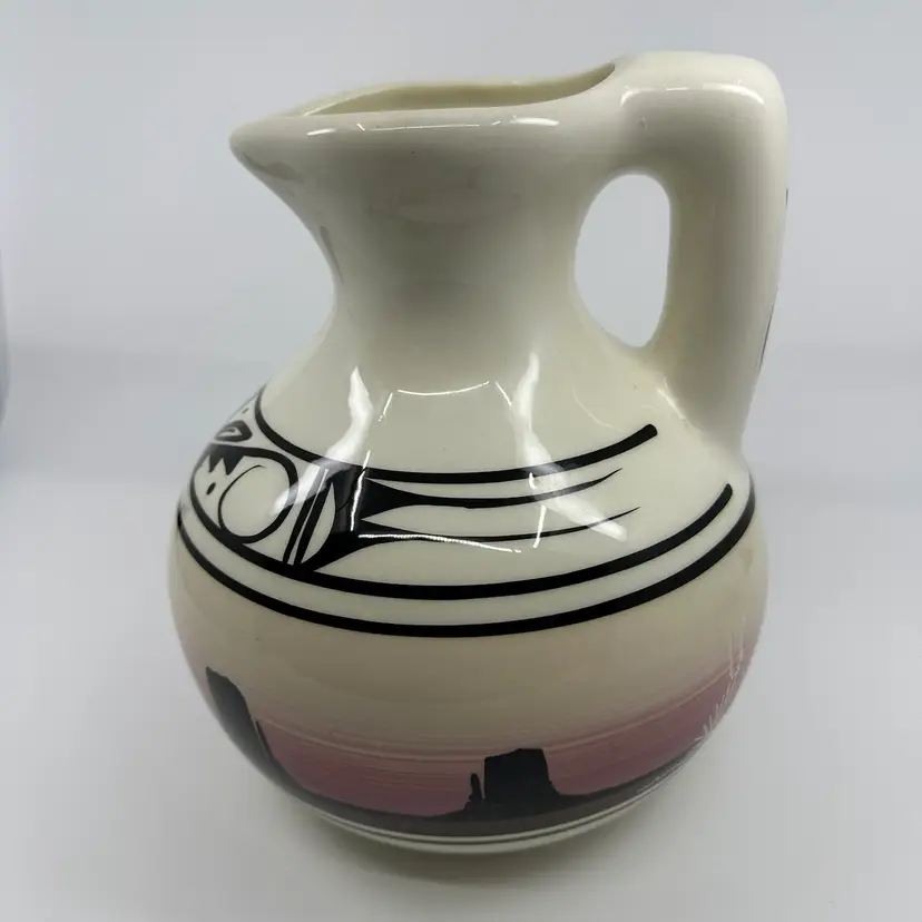 Large Native American Pottery Vase Signed