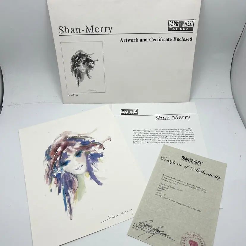 Shan-Merry "Amethysta" Seriolithograph with COA Art Print Bio