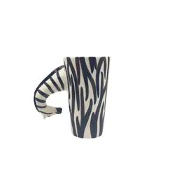 #01 Zebra Latte Cup Coffee Mug