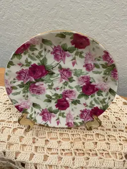 Gracie China Rose Chintz Saucer 6”
