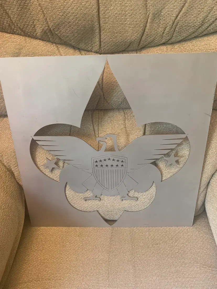 003 Aluminum Scroll Saw Cut Out Scout Emblem