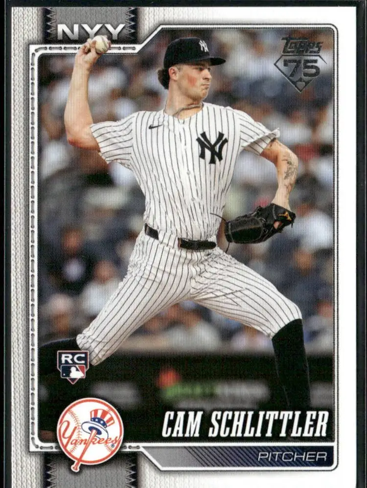 Cam Schlittler 2026 Topps 75th Anniversary Rookie Card