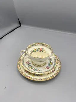 Foley China 3 piece Ming Rose tea cup set