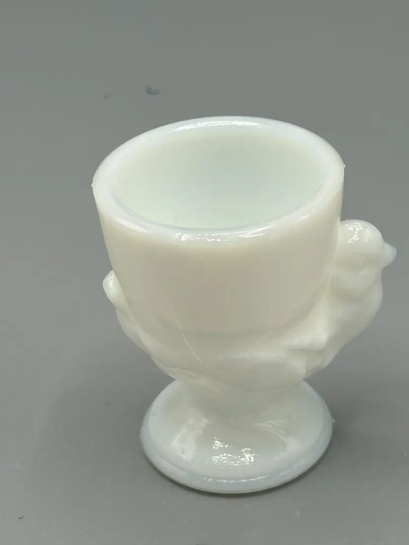 Westmoreland Milk Glass Chicken Egg Cup/Toothpick Holder