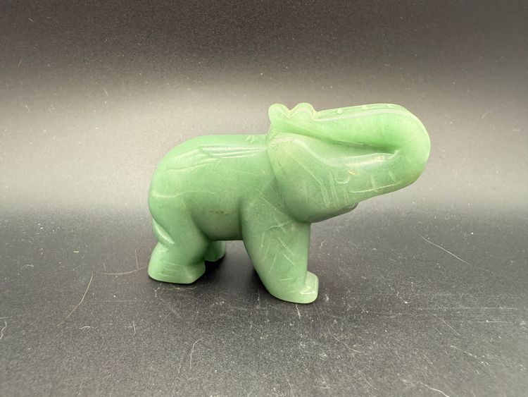 Vintage Jade Hand Carved Elephant