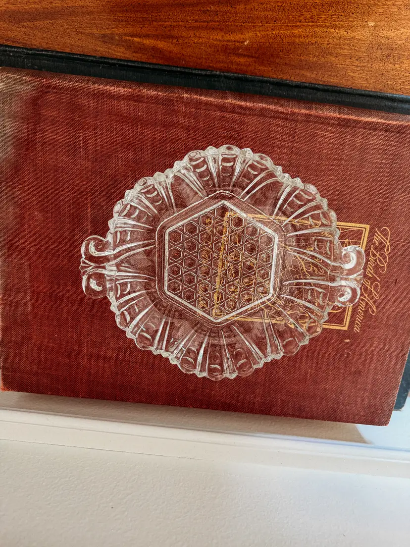 Anchor Hocking "Old Cafe" clear glass candy dish