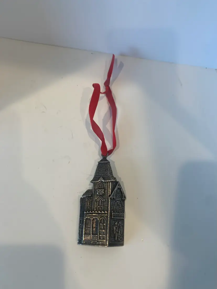 Christmas Building Metal Ornament