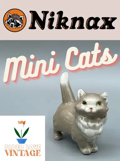 ALL MINI CATS!  Bone China, Hagen Renaker And More! with Faded Love Vintage