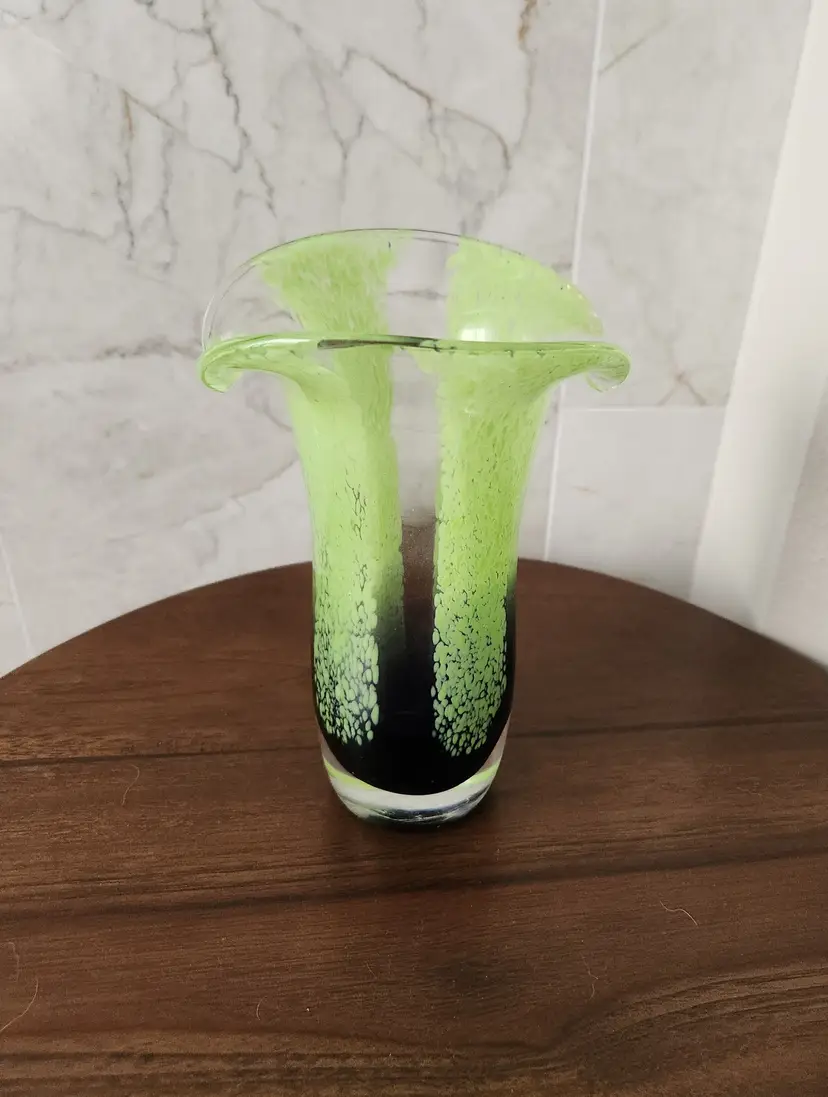 Hand Blown Glass Vase-7 1/2 Inches