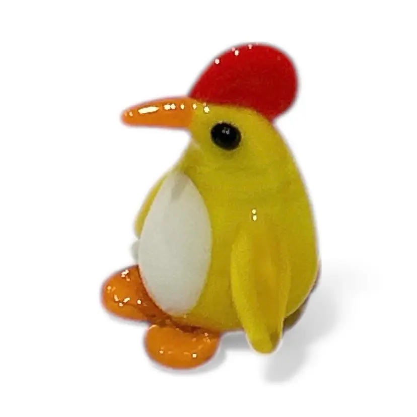 Mini Handblown Art Glass Yellow Chick
