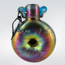 Coleman Iridescent Glass Hanging Vase RC