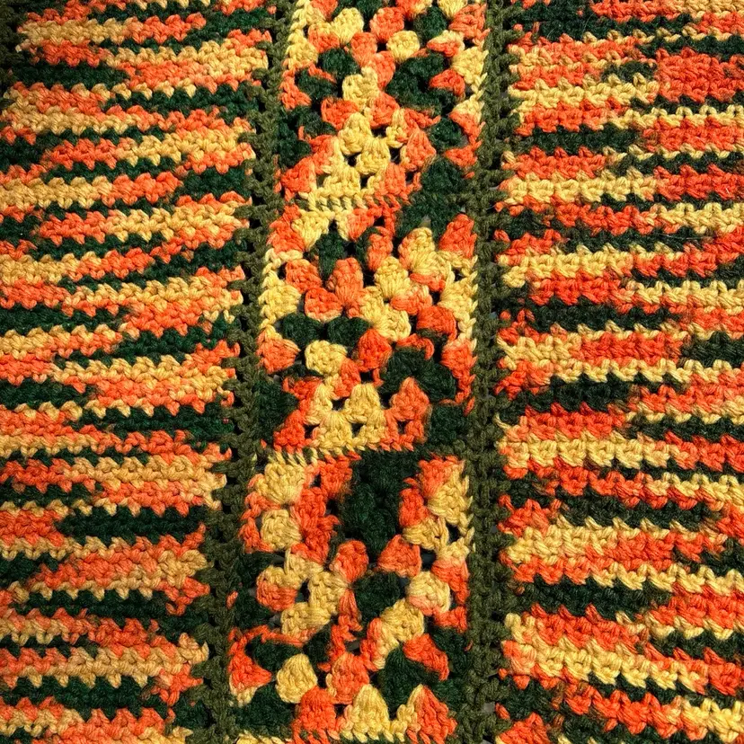 Vintage Afghan 48” x 48”