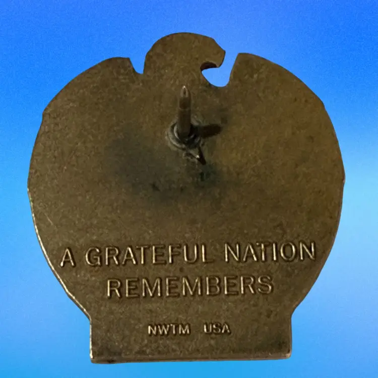 Vintage Vietnam War Service Valor Sacrifice 50th Anniversary Eagle Medal Pin