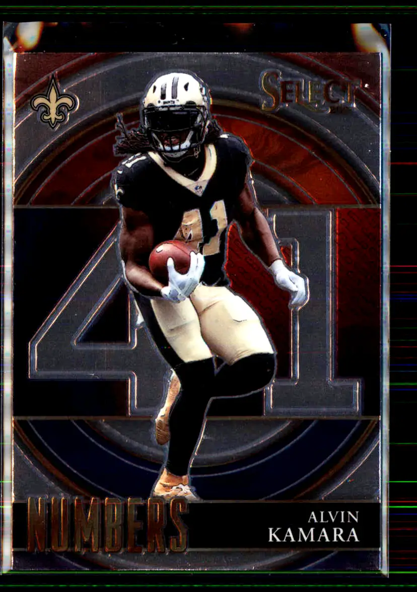Alvin Kamara 2021 Panini Select Numbers #SN-19 - New Orleans Saints - (147-39)
