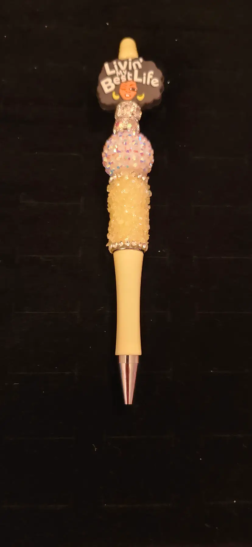 Handmade beaded pen "Livin ' my Best life"
