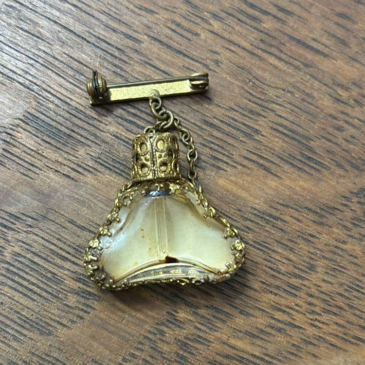 Antique Perfume Bottle Brooch