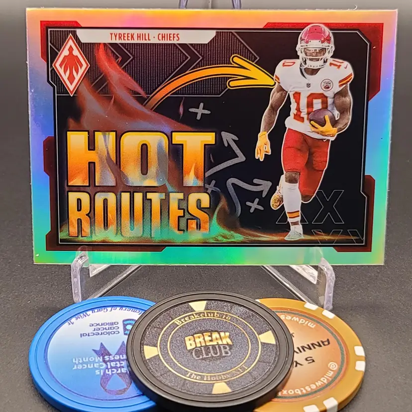 Tyreek Hill 2021 Panini Phoenix Football Hot Routes Insert Card #HR-12 - Kansas City Chiefs