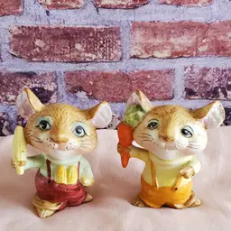 Homco Country Mice porcelain figurines "Harvest Mice"