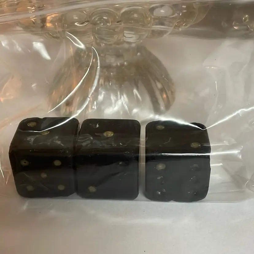 Vintage Large Black Dice (3)