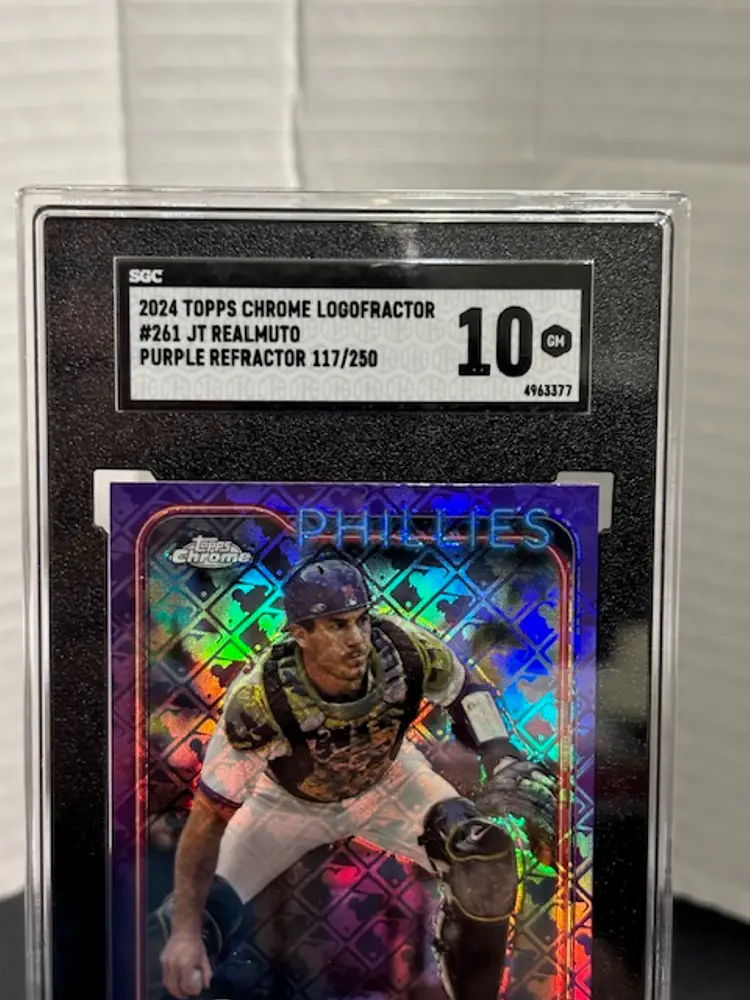 JT REALMUTO 2024 Topps Chrome Logofractor Purple /250 SGC 10 GM Phillies A0599