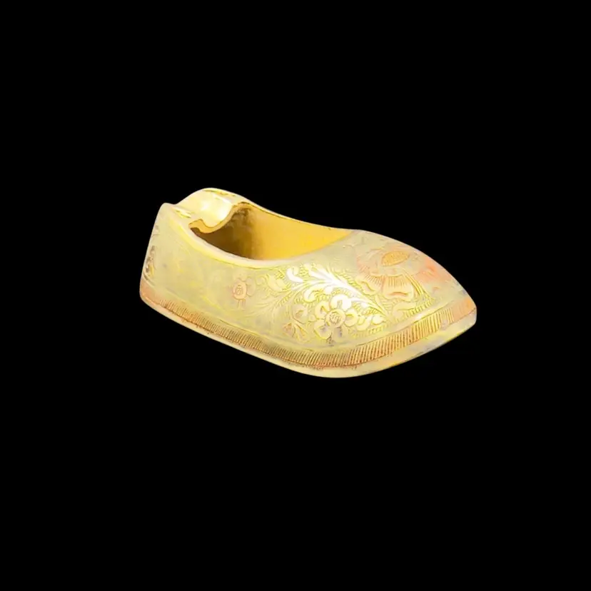 Trinket Box Brass Shoe Slipper Personal Ashtray