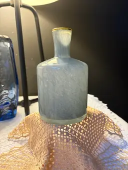 Blown Glass Grey Vase