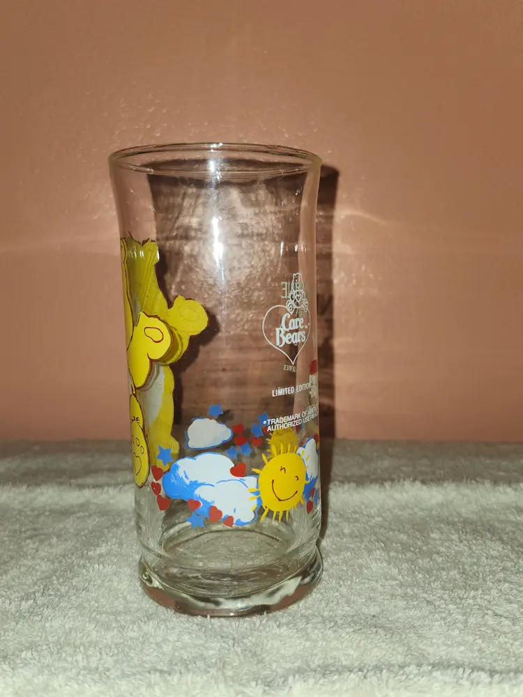 Vintage 1983 Pizza Hut Funshine Care Bear Glass