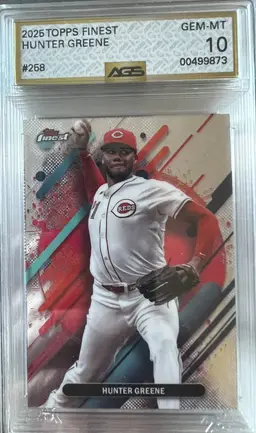 Hunter Greene 2025 Topps Finest #268 AGS 10