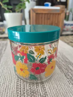Vtg Westinghouse glass floral jar