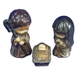 Vintage CCCC Japan Nativity Scene with Mary Joseph & Baby Jesus