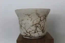 Horse Hair Raku Pottery Studio Art Hand Crafted Vessel