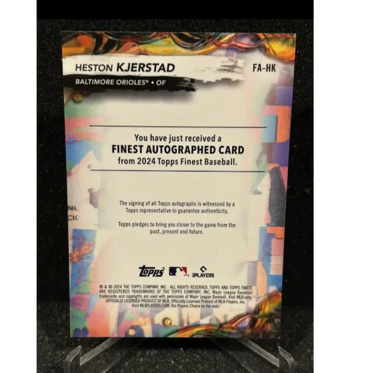 Heston Kjerstad 3/10 2024 Topps Finest FA-HK Rookie Auto Autograph Black Ref