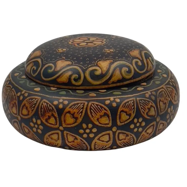 TRINKET Box Wood 5”x3” Brazil Beautiful Detail