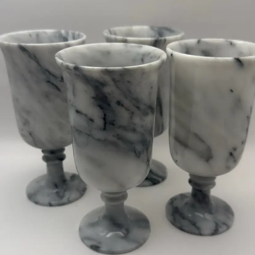 Marble Wine Goblet Set