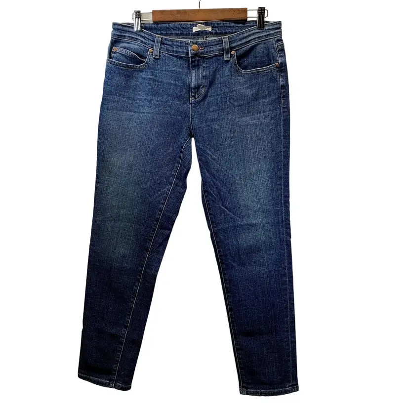 Eileen Fisher Jeans Womens 6 Medium Wash Straight Leg Organic Cotton Blue Denim