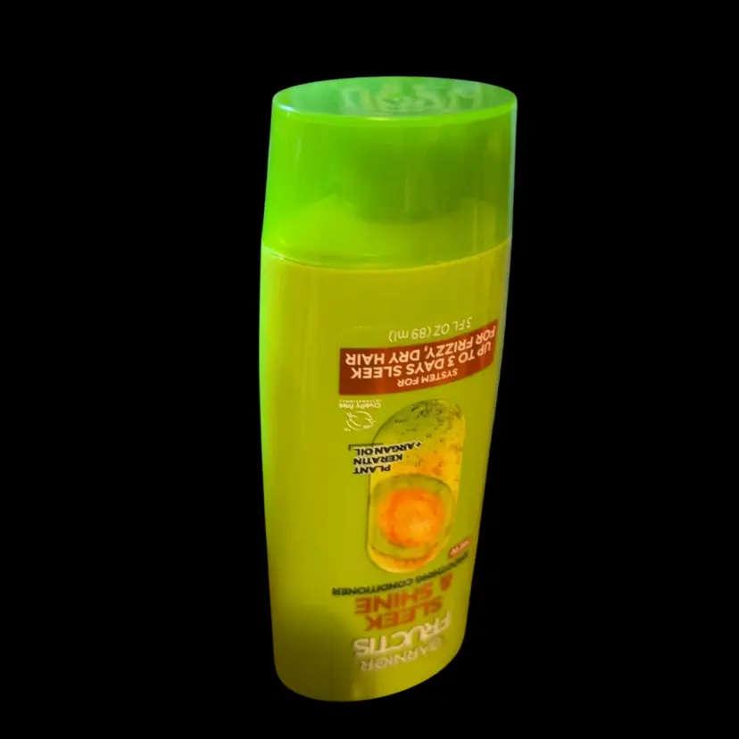 Garnier Fruit Test Leak And Shine Smooth Conditioning Up To Three Days Sleek For Frizzy Hair Plant Keratin And Argon Oil 3 Fluid Ounces
