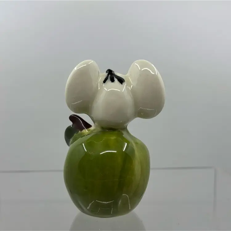 Mouse In An Apple Figurine
