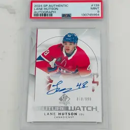2024 Lane Hutson SPA Future Watch Auto /999 PSA 9